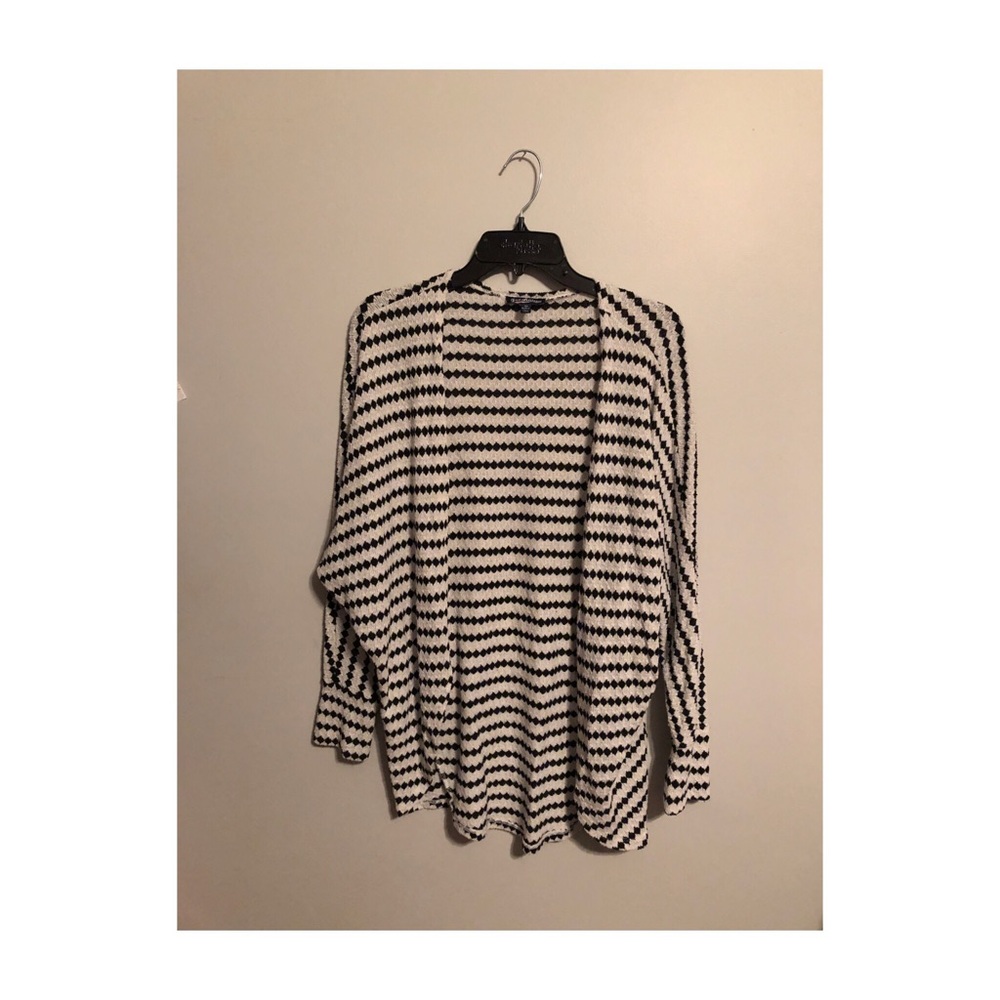 Black and white cardigan